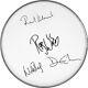Pink Floyd Autographed Facsimile Signed Fender Drumhead David Gilmour Roger Wate
