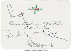 Pink Floyd Autographs Full Band Signed 1968 Christmas Card