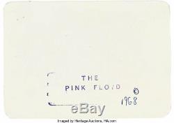 Pink Floyd Autographs Full Band Signed 1968 Christmas Card