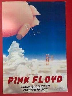 Pink Floyd Concert Poster Oakland Coliseum Rnady Tuten Signed Print Aor 4.47