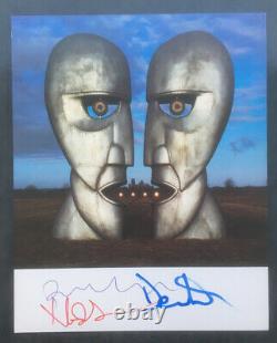 Pink Floyd Division Bell Signed Promotional A4 Card Print Gilmour, Wright, Mason