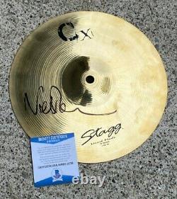 Pink Floyd Drummer Nick Mason Signed' 10 Drum Cymbal Splash Beckett Coa Bas