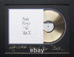 Pink Floyd Gold Album w-Laser Signatures Signed Auto The Wall