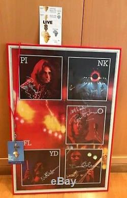 Pink Floyd Live 8 Hand Signed Official Poster + T-shirt + Promo Pass + Ticket