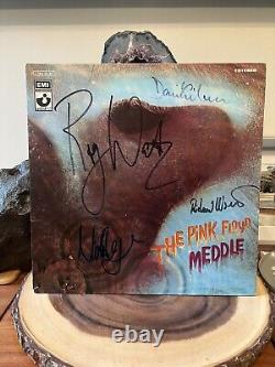 Pink Floyd Meddle, Rare Version 1971 Album Hand Signed By (4) C. O. A, L. O. E