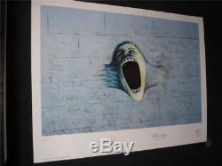 Pink Floyd P/signed & Numbered Lithograph The Wall 19.5 X 26