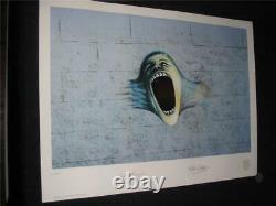 Pink Floyd Plate/signed & Numbered Lithograph The Wall 19.5 X 26