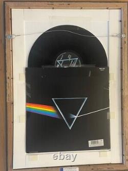 Pink Floyd Record Gold Framed Dark Side Of Moon Fancy Mat Signed