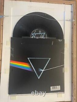 Pink Floyd Record Gold Framed Dark Side Of Moon Fancy Mat Signed