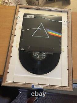 Pink Floyd Record Gold Framed Dark Side Of Moon Fancy Mat Signed