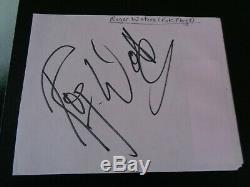 Pink Floyd / Roger Waters Autograph A Vintage Signed Autograph Book Page