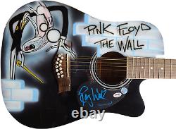 Pink Floyd Roger Waters Autographed 12-String Airbrushed Guitar Custom Display