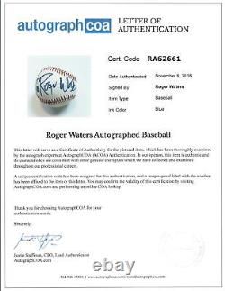 Pink Floyd Roger Waters Autographed Signed ROMLB Baseball ACOA LOA