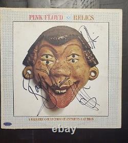 Pink Floyd Signed Autographed Relics Lp Album Roger Waters Mason Gilmour Coa
