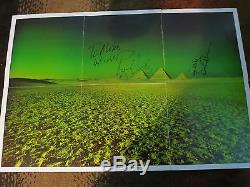 Pink Floyd Signed Dark Side Poster Proof + Coa! David Gilmour Roger Waters Rare
