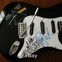 Pink Floyd Signed Guitar Roger Water Nick Mason Autographed Stratocaster sketch