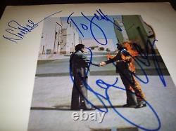 Pink Floyd Signed Lp Wish You Were Here Roger Waters+nick Mason L@@k! Proof