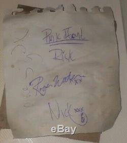 Pink Floyd & Syd Barrett Signed Autograph Piece 1967