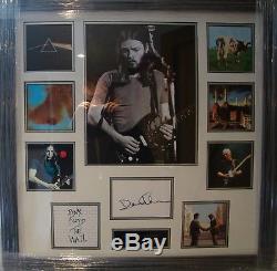 Pink Floyd The Wall David Glimore Hand Signed Picture Display with COA Superb