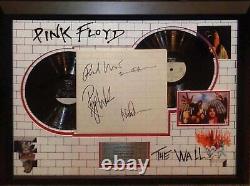 Pink Floyd The Wall Framed SIGNED Double Album with COA