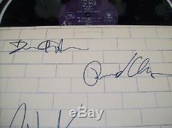Pink Floyd The Wall Lp Signed By All Four Members Gold Stamped C. O. A. Rock Etc