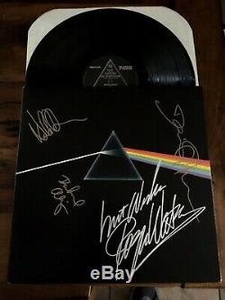 Pink Floyd Waters Gilmore Mason Wright Signed Dark Side Of The Moon Coa & Lp