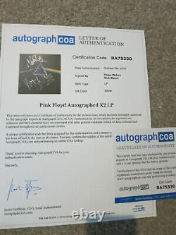 Pink Floyd signed lp Dark Side ACOA + Exact Proof! Roger Waters Nick Mason album