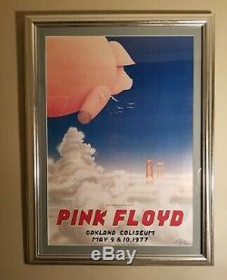 Pink floyd 1977 concert poster original Signed
