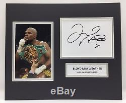 RARE Floyd Mayweather Jr Boxing Signed Photo Display + COA AUTOGRAPH TMT TBE