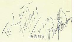 RARE! Glen Canyon Dam Floyd Dominy Signed 3X5 Card