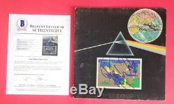 ROGER WATERS SIGNED PINK FLOYD DARK SIDE OF THE MOON ALBUM WITH BAS COA psa jsa