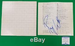 ROGER WATERS SIGNED PINK FLOYD THE WALL LP ALBUM INSERT WITH BAS COA psa jsa