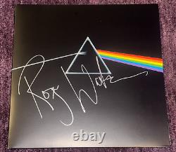 ROGER WATERS Signed Pink Floyd DARK SIDE LP ALBUM COVER with PSA COA