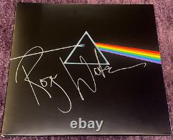 ROGER WATERS Signed Pink Floyd DARK SIDE LP ALBUM COVER with PSA COA