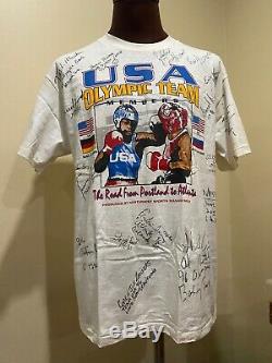 Rare 1996 Us Olympic Boxing Team Signed Auto Shirt Floyd Mayweather Jr +17 Sigs