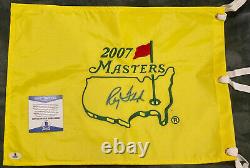 Ray Floyd 1976 Champ Signed Autographed Masters Golf Flag Beckett BAS #B06532