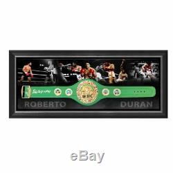 Roberto Duran Hand Signed Framed Heavyweight Champions Belt Tyson Ali Floyd