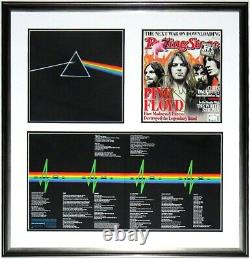 Roger Waters Autographed Rolling Stone Jsa Coa Framed Dark Side Moon Album 32x32