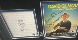 Roger Waters David Gilmore Signed CD Cover & 8x10 Photo Pink Floyd JSA KK09244