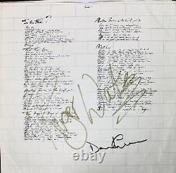 Roger Waters & David Gilmour Pink Floyd Signed The Wall Album Sleeve BAS #A02050