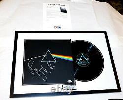 Roger Waters Framed Signed Pink Floyd Dark Side Of The Moon Album Record Psa