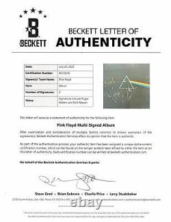Roger Waters Nick Mason Signed Dark Side of the Moon Pink Floyd BAS AD10036 LOA