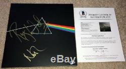 Roger Waters Nick Mason Signed Pink Floyd Dark Side Of The Moon Vinyl Bas