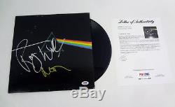 Roger Waters & Nick Mason Signed Pink Floyd Dark Side Of The Moon Vinyl PSA COA