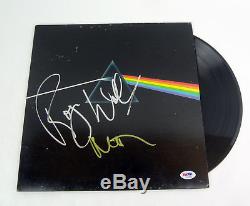 Roger Waters & Nick Mason Signed Pink Floyd Dark Side Of The Moon Vinyl PSA COA