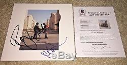 Roger Waters Nick Mason Signed Pink Floyd Wish You Were Here Vinyl Album Bas