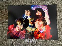 Roger Waters Nick Mason Wright Syd Barrett Pink Floyd signed photo 6x8 with coa