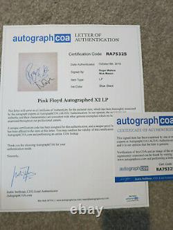 Roger Waters Nick Mason signed LP in person ACOA + photo Proof! Pink Floyd album