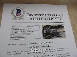 Roger Waters Pink Floyd Body Signed Autographed Bass Guitar Beckett Certified