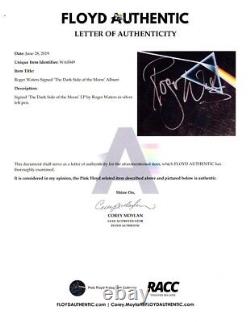 Roger Waters Pink Floyd Dark Side Record Album LP Signed Autographed JSA COA